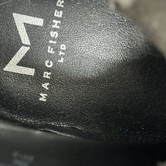 Marc Fisher Izzie Genuine Shearling Lace Up Boot Gray Suede Size 6 - Picture 8 of 9